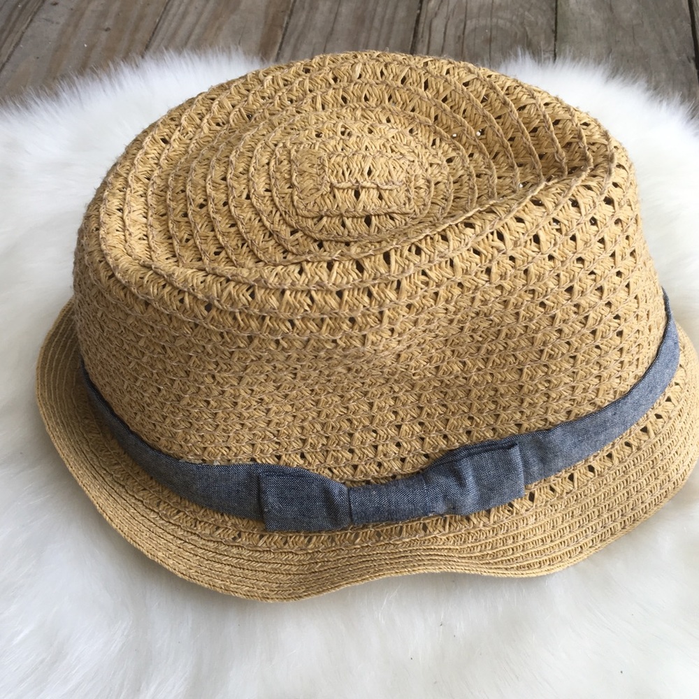 TARGET Straw Fedora Panama Beach Hat Youth Os